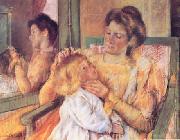 Mary Cassatt Woman Combing her Child's Hair Spain oil painting artist